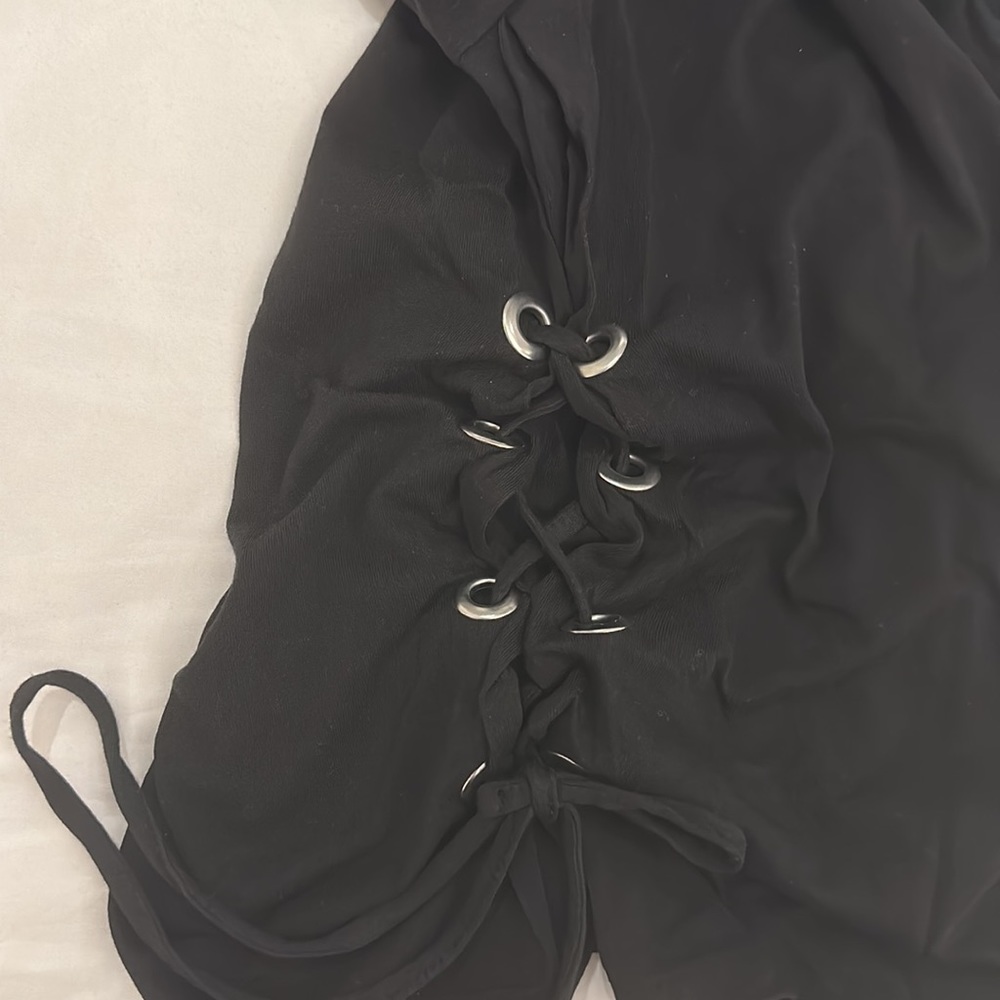 H&M LACE UP DETAIL TSHIRT - Picture 5 of 5